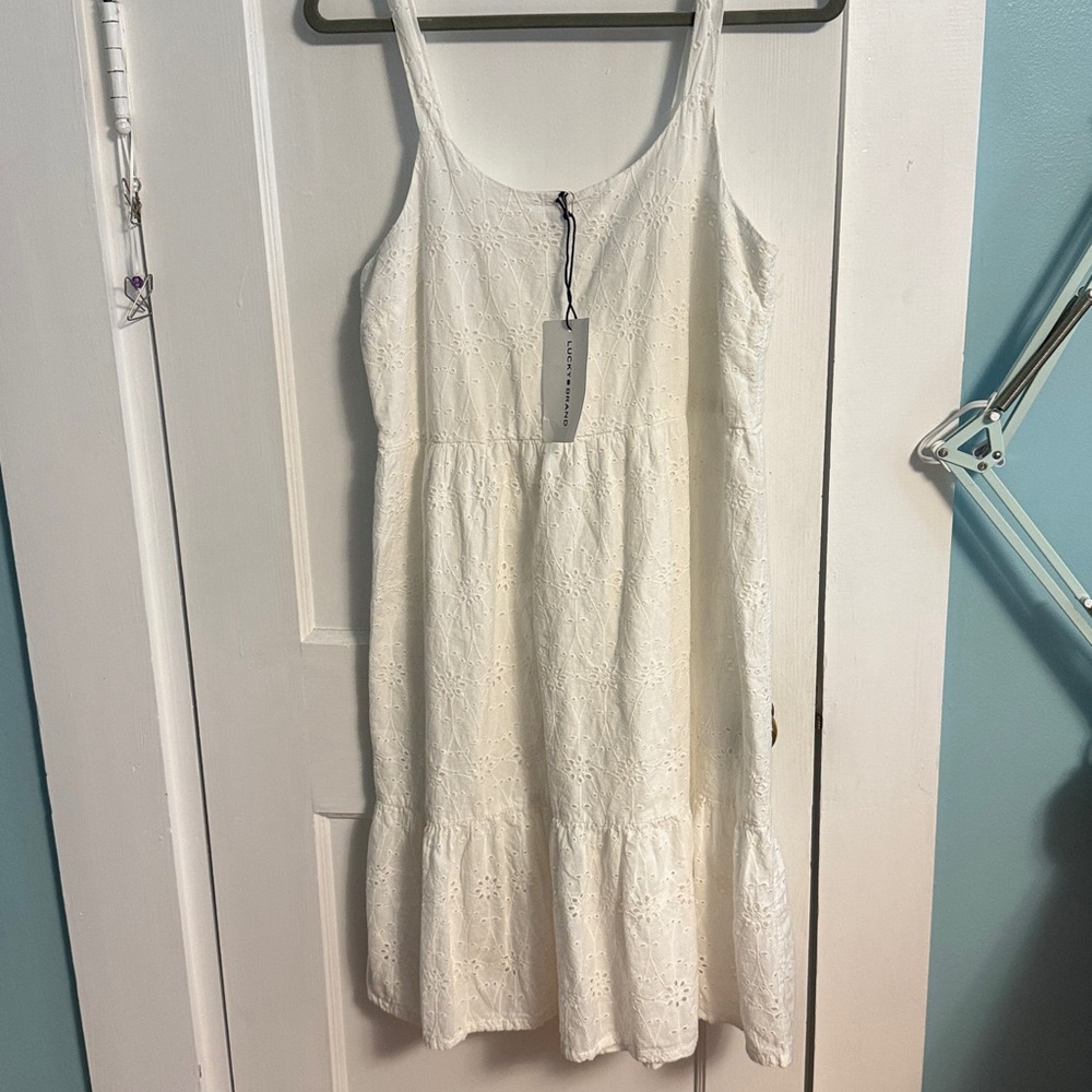 Lucky Brand White Eyelet Sundress.